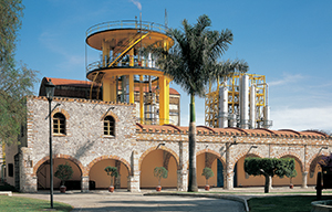 Built near Puebla, Mexico in 1955, this was Félix Candela’s first commission for Bacardi. The industrial distillery incorporated the seventeenth-century Hacienda La Galarza.BACARDI ARCHIVE 