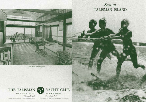 A Talisman pamphlet showed the interior of Michael Butler’s house and three club members waterskiing. | COURTESY MICHAEL BUTLER