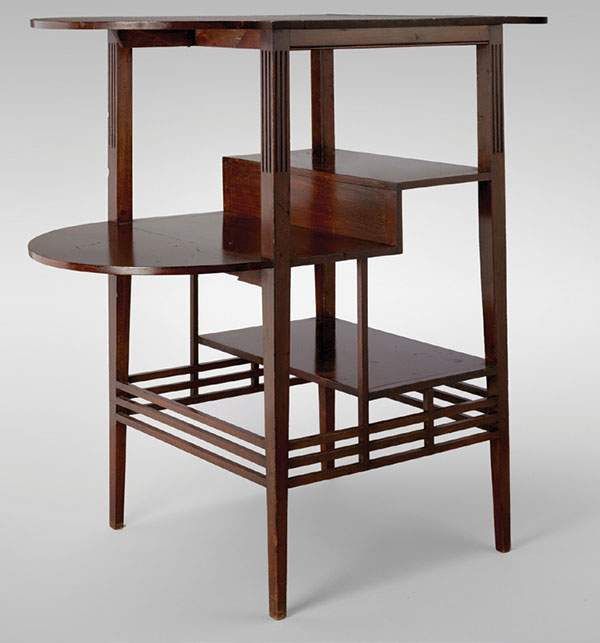 Edward William Godwin (1833–1886), Tea Table, Mahogany, c. 1880 | AMERICAN INSTITUTE OF ARCHITECTS, HOUSTON DESIGN COLLECTION, MUSEUM PURCHASE FUNDED BY FRIENDS OF JAMES FURR, IN HIS HONOR