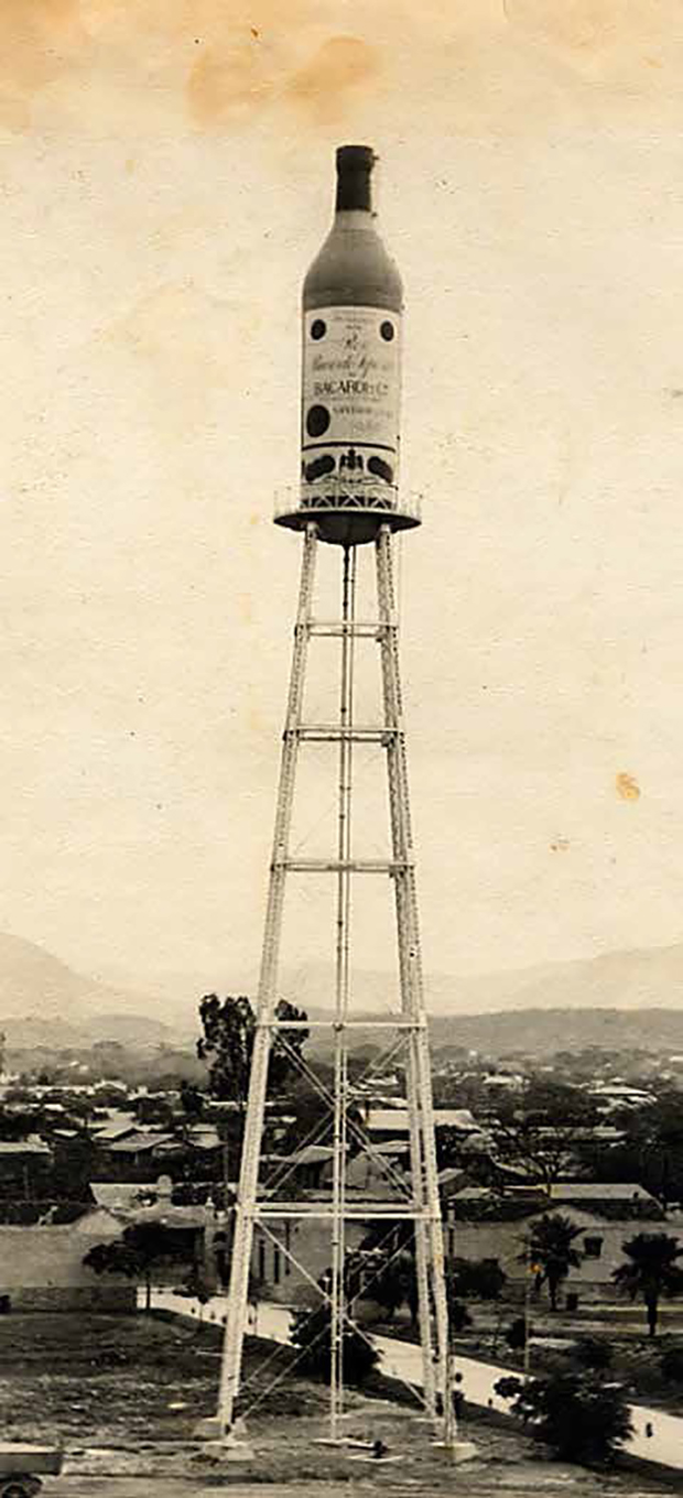 Water tower at the Ron Bacardi distillery, c. 1920s. Courtesy of The Bacardi Archive.
