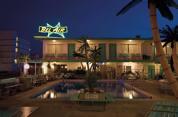 Pool area of Bel Air Motel. Photo by Mark Havens. 