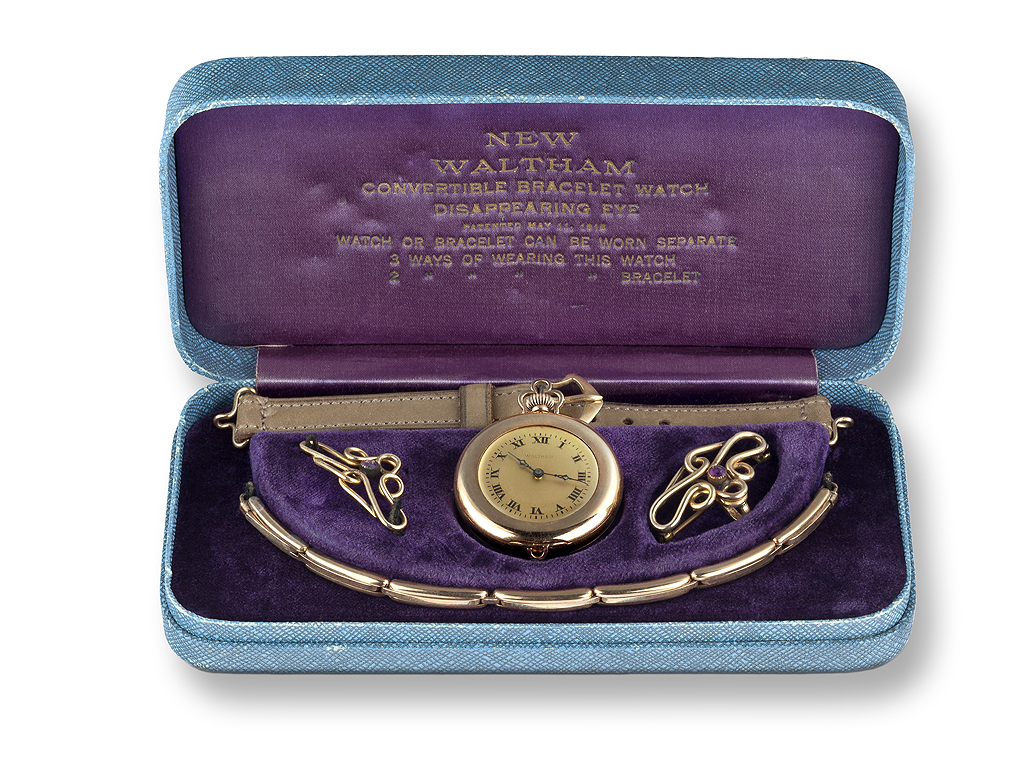 Waltham 1910, Convertible Bracelet Watch. Courtesy of Dominique Cohas – Fondation de la Haute Horlogerie, Genève Suisse.