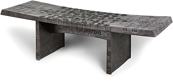 Donat’s Banc Tribal, 2014, in bronze and leather. | COURTESY CARPENTERS WORKSHOP GALLERY