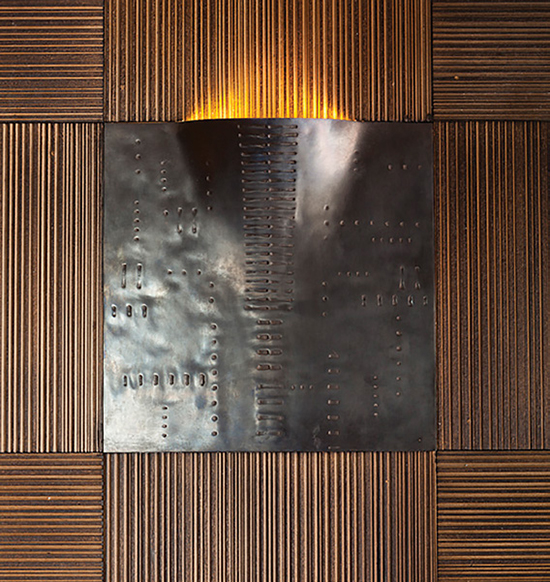 Plaques En Bois Erodé (Tabak), 2002, sculpted wooden panels. | COURTESY CARPENTERS WORKSHOP GALLERY