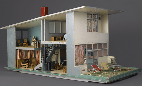 Gerrit T. Rietveld (1888−1964). DOLL’S HOUSE. Made by Jacobus van Vliet (1922−). Wood, metals, textiles, and other materials. 1952 | GIFT OF MARCUS S. FRIEDLANDER, BY EXCHANGE