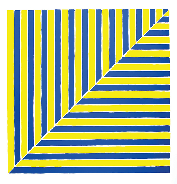 Untitled by Frank Stella (1936–), 1964. Screenprint, 18 inches square. © 2016 Frank Stella/Artists Rights Society (ARS), New York. From the Routhier Collection.