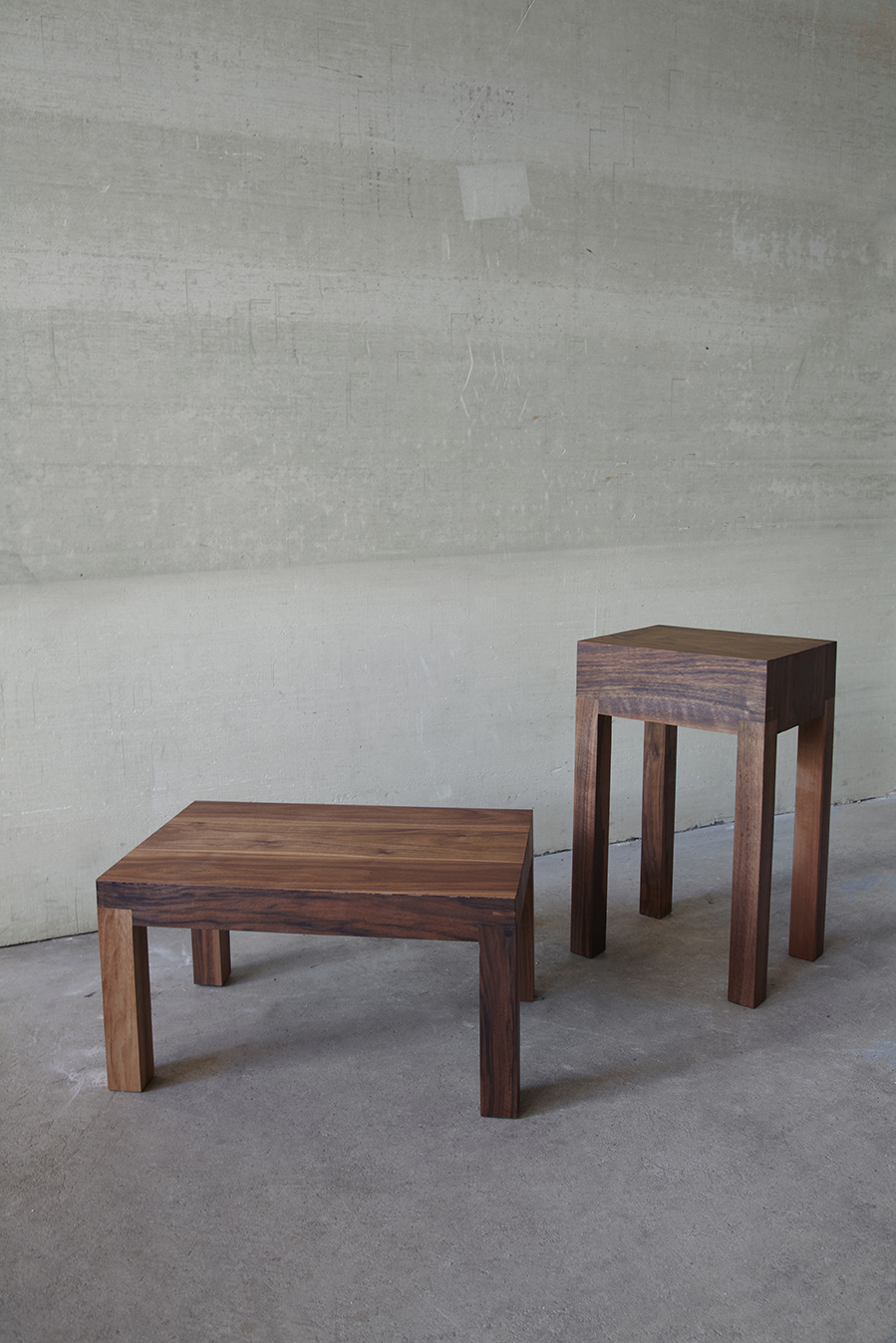 Moris Table by Bellboy in black walnut (shown), white oak, oxidized maple & bleached ash.