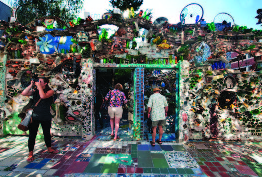 The mosaic Magic Gardens in Philadelphia’s South Street neighborhood was begun by Isaiah Zagar in 1994 and is open to the public. MAGIC GARDENS/R. KENNEDY PHOTO